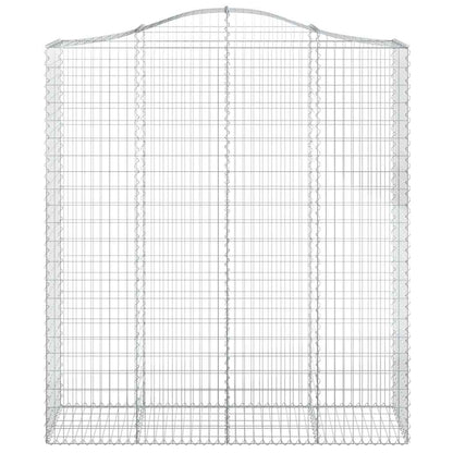 vidaXL Arched Gabion Baskets 7 pcs 200x50x220/240 cm Galvanised Iron