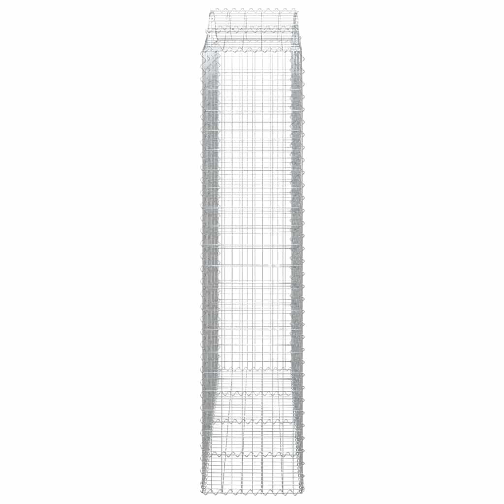 vidaXL Arched Gabion Baskets 7 pcs 200x50x220/240 cm Galvanised Iron