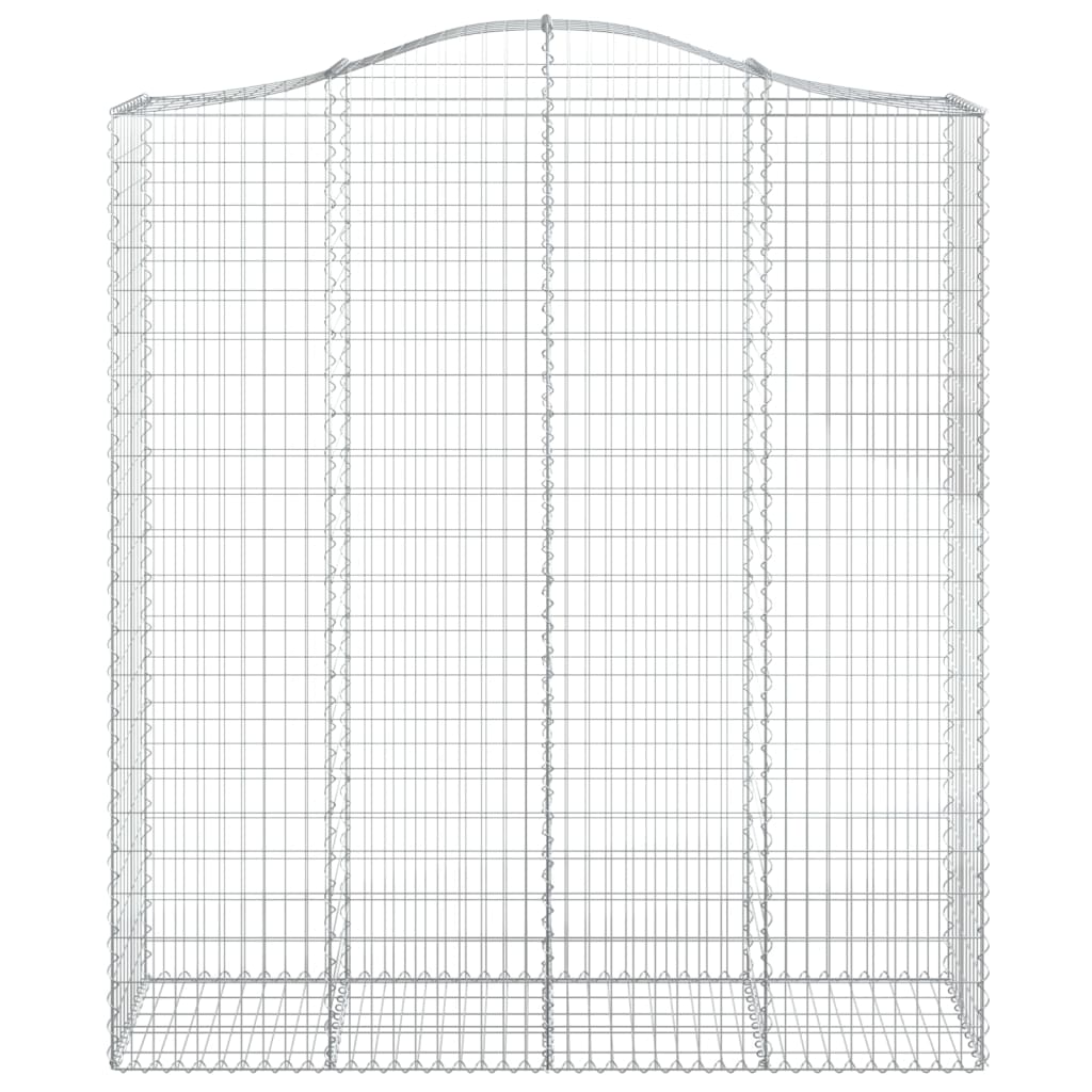 vidaXL Arched Gabion Baskets 8 pcs 200x50x220/240 cm Galvanised Iron
