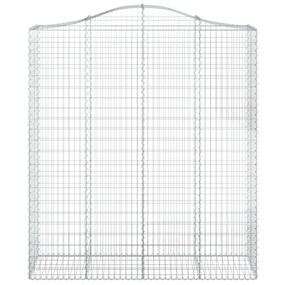 vidaXL Arched Gabion Baskets 8 pcs 200x50x220/240 cm Galvanised Iron