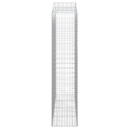 vidaXL Arched Gabion Baskets 8 pcs 200x50x220/240 cm Galvanised Iron