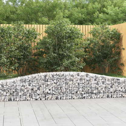 vidaXL Arched Gabion Baskets 2 pcs 400x30x40/60 cm Galvanised Iron