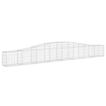 vidaXL Arched Gabion Baskets 3 pcs 400x30x40/60 cm Galvanised Iron