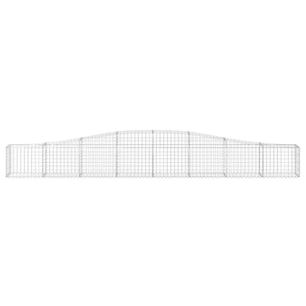 vidaXL Arched Gabion Baskets 3 pcs 400x30x40/60 cm Galvanised Iron