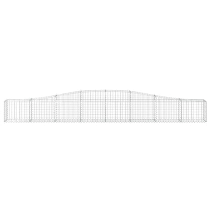 vidaXL Arched Gabion Baskets 3 pcs 400x30x40/60 cm Galvanised Iron
