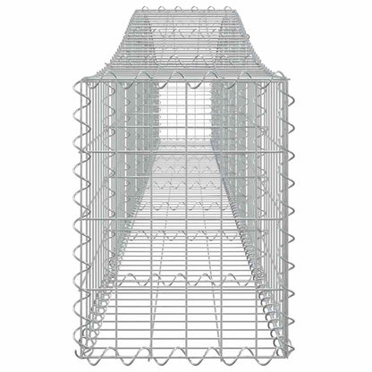 vidaXL Arched Gabion Baskets 3 pcs 400x30x40/60 cm Galvanised Iron