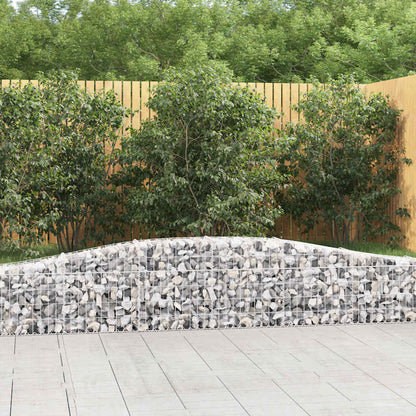 vidaXL Arched Gabion Baskets 3 pcs 400x30x40/60 cm Galvanised Iron