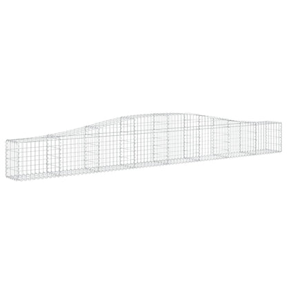 vidaXL Arched Gabion Baskets 4 pcs 400x30x40/60 cm Galvanised Iron
