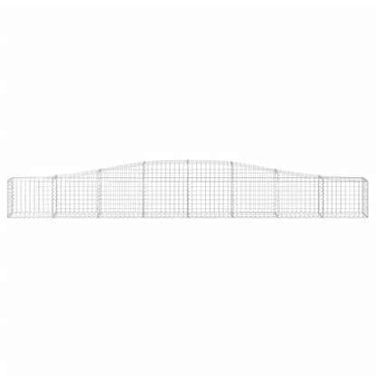 vidaXL Arched Gabion Baskets 4 pcs 400x30x40/60 cm Galvanised Iron