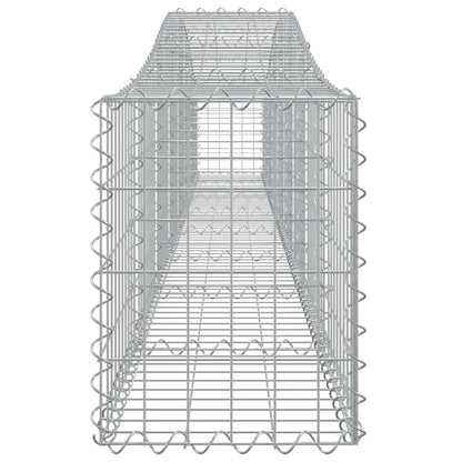 vidaXL Arched Gabion Baskets 5 pcs 400x30x40/60 cm Galvanised Iron