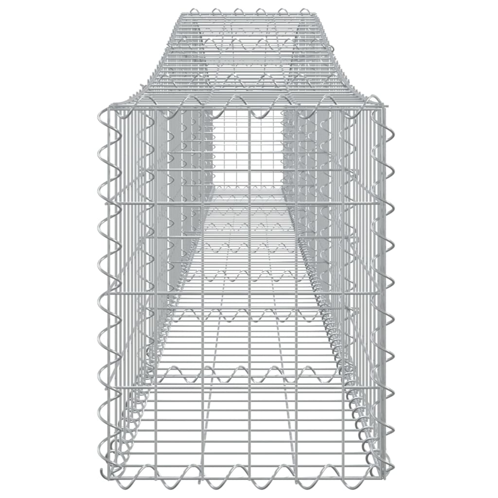 vidaXL Arched Gabion Baskets 6 pcs 400x30x40/60 cm Galvanised Iron