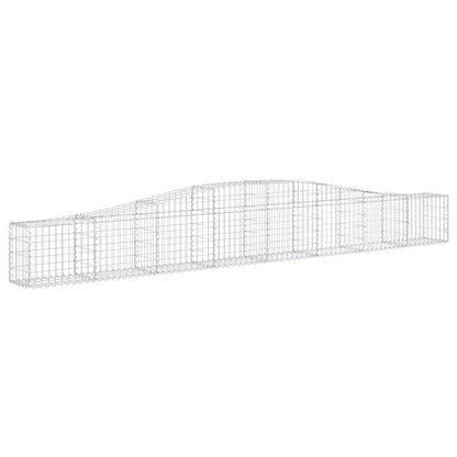 vidaXL Arched Gabion Baskets 7 pcs 400x30x40/60 cm Galvanised Iron