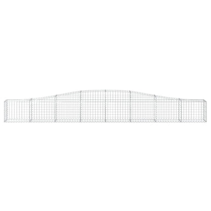vidaXL Arched Gabion Baskets 7 pcs 400x30x40/60 cm Galvanised Iron
