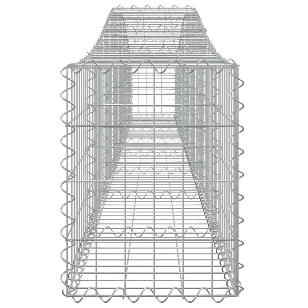 vidaXL Arched Gabion Baskets 7 pcs 400x30x40/60 cm Galvanised Iron