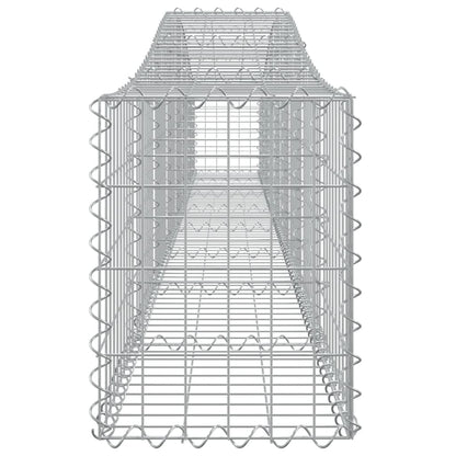 vidaXL Arched Gabion Baskets 7 pcs 400x30x40/60 cm Galvanised Iron