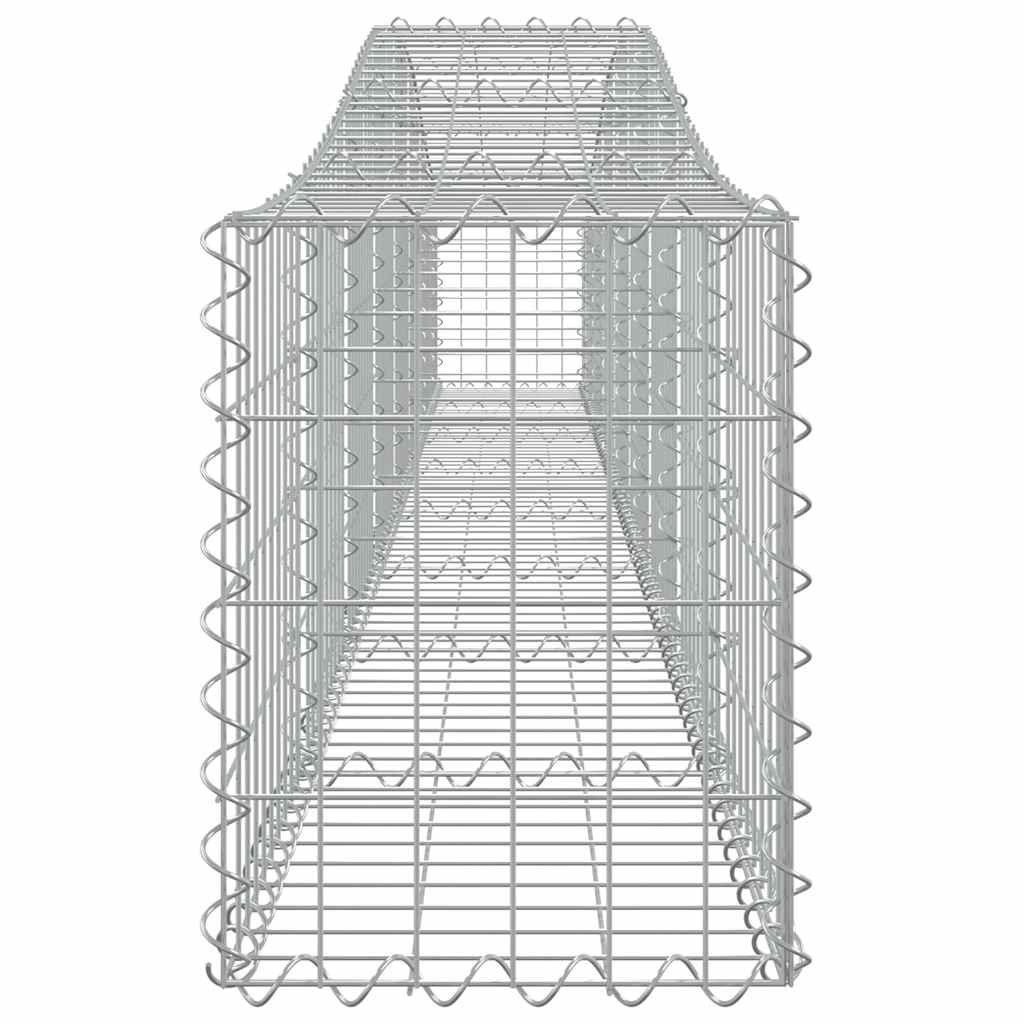 vidaXL Arched Gabion Baskets 9 pcs 400x30x40/60 cm Galvanised Iron