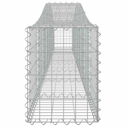vidaXL Arched Gabion Baskets 9 pcs 400x30x40/60 cm Galvanised Iron