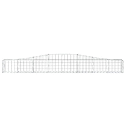 vidaXL Arched Gabion Baskets 10 pcs 400x30x40/60 cm Galvanised Iron