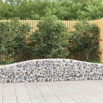 vidaXL Arched Gabion Baskets 10 pcs 400x30x40/60 cm Galvanised Iron