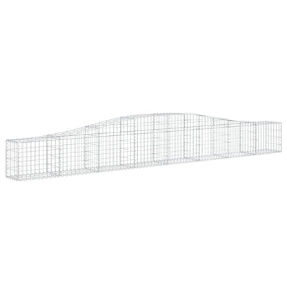 vidaXL Arched Gabion Baskets 15 pcs 400x30x40/60 cm Galvanised Iron