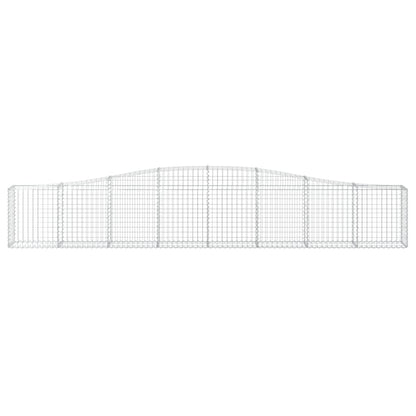 vidaXL Arched Gabion Baskets 2 pcs 400x30x60/80 cm Galvanised Iron