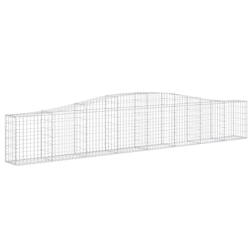 vidaXL Arched Gabion Baskets 3 pcs 400x30x60/80 cm Galvanised Iron