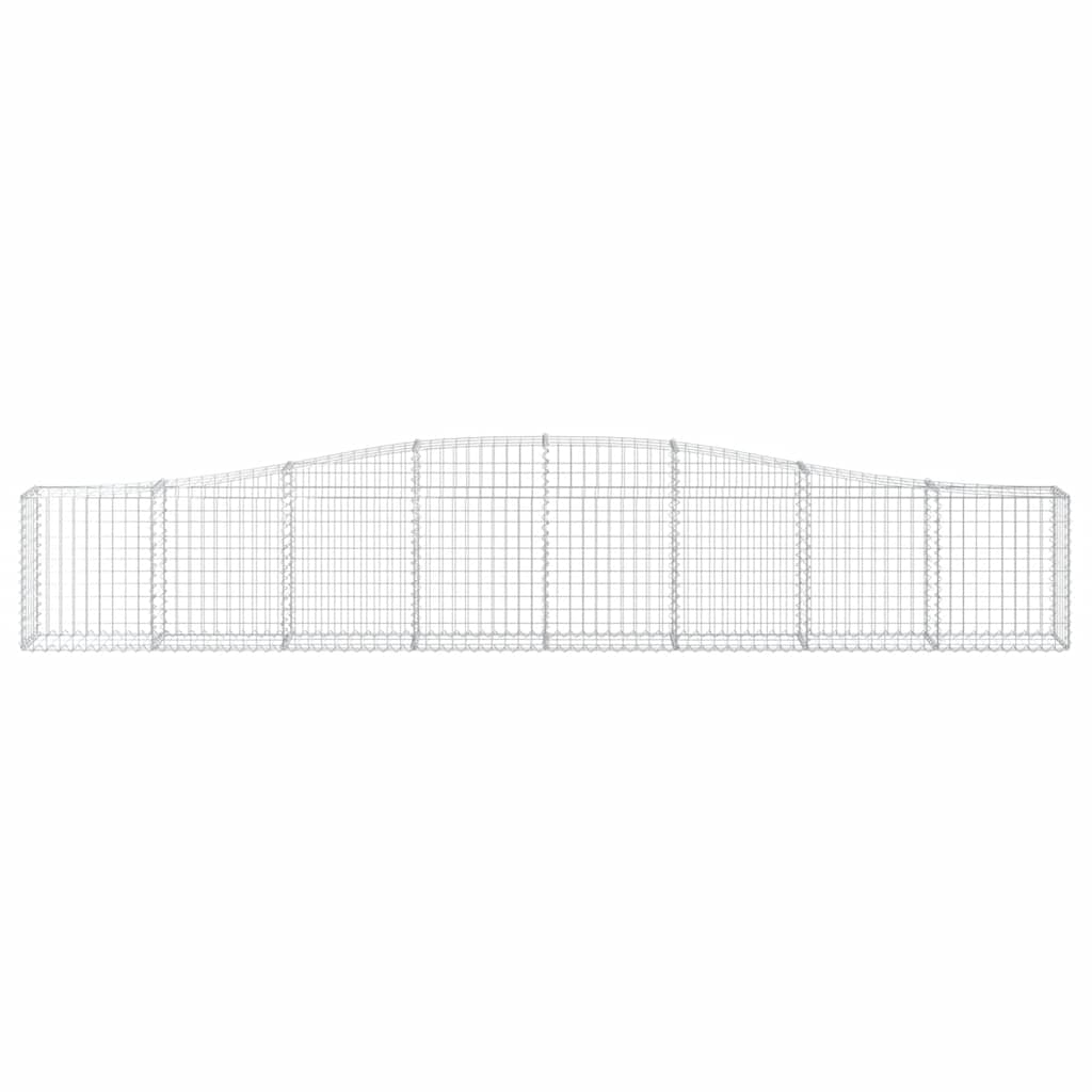 vidaXL Arched Gabion Baskets 3 pcs 400x30x60/80 cm Galvanised Iron
