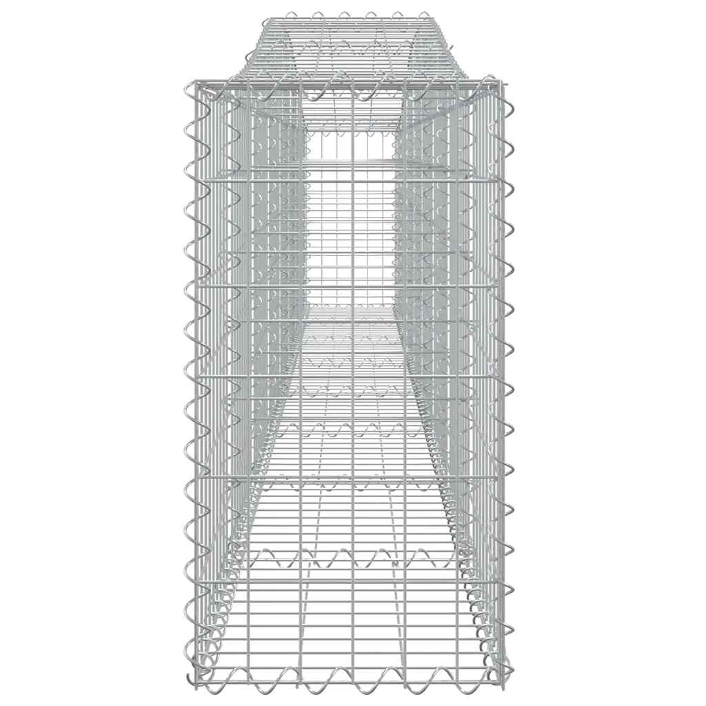 vidaXL Arched Gabion Baskets 3 pcs 400x30x60/80 cm Galvanised Iron