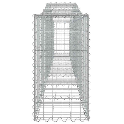 vidaXL Arched Gabion Baskets 3 pcs 400x30x60/80 cm Galvanised Iron