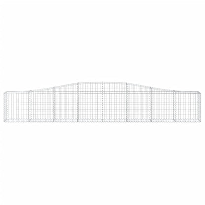 vidaXL Arched Gabion Baskets 5 pcs 400x30x60/80 cm Galvanised Iron