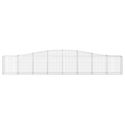 vidaXL Arched Gabion Baskets 6 pcs 400x30x60/80 cm Galvanised Iron