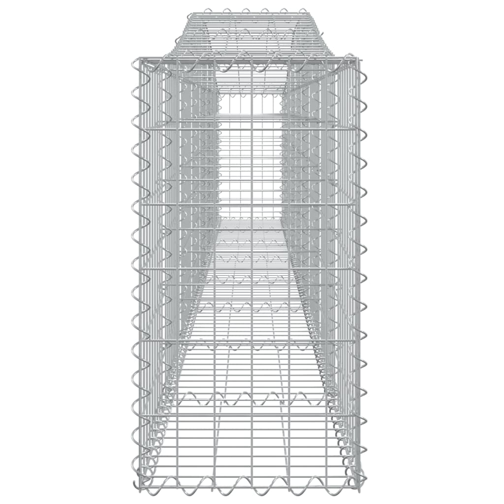 vidaXL Arched Gabion Baskets 6 pcs 400x30x60/80 cm Galvanised Iron