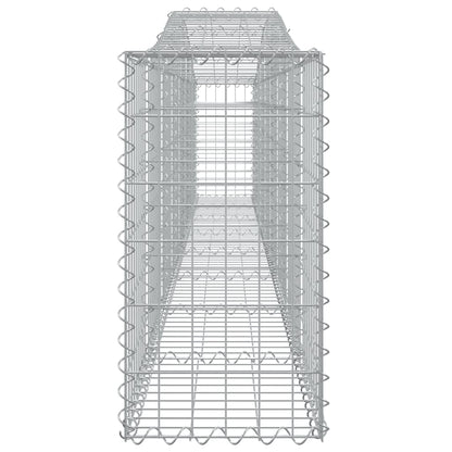 vidaXL Arched Gabion Baskets 6 pcs 400x30x60/80 cm Galvanised Iron