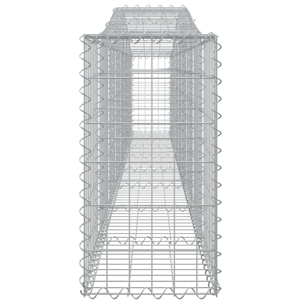 vidaXL Arched Gabion Baskets 8 pcs 400x30x60/80 cm Galvanised Iron