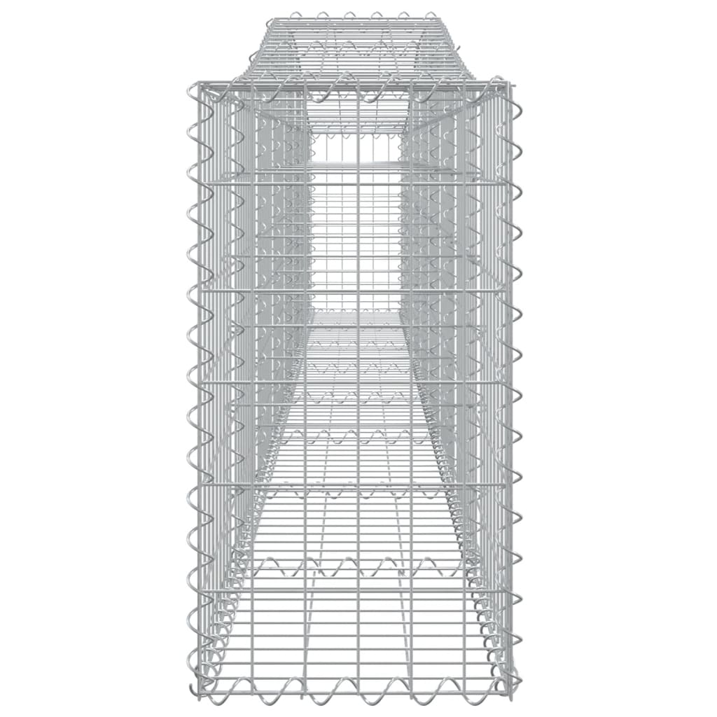 vidaXL Arched Gabion Baskets 10 pcs 400x30x60/80 cm Galvanised Iron