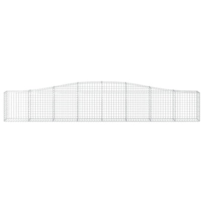 vidaXL Arched Gabion Baskets 20 pcs 400x30x60/80 cm Galvanised Iron
