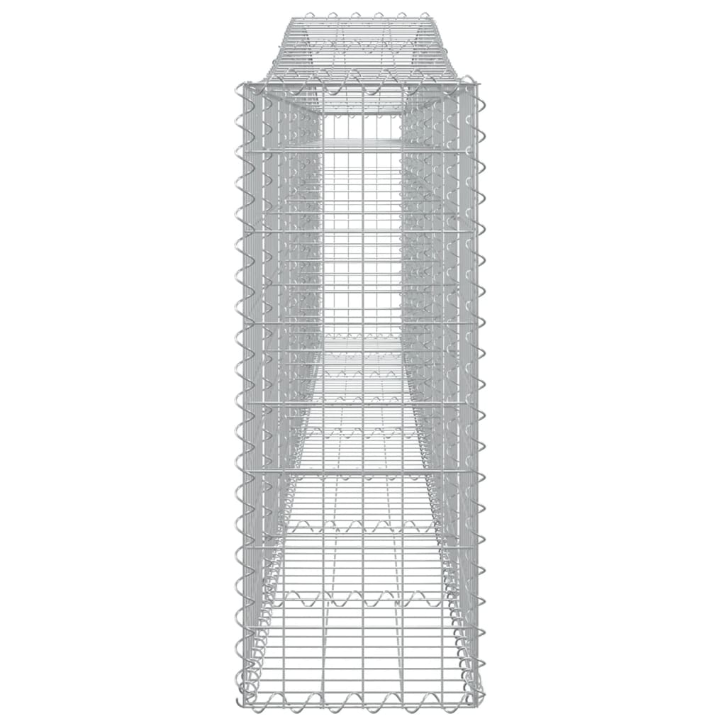 vidaXL Arched Gabion Baskets 3 pcs 400x30x80/100 cm Galvanised Iron