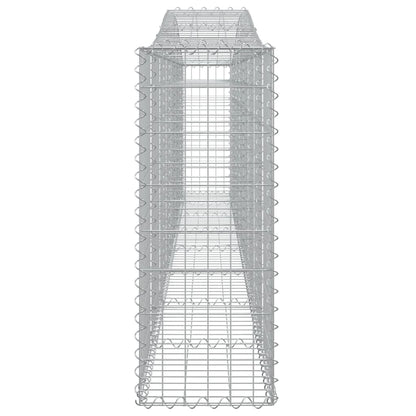 vidaXL Arched Gabion Baskets 3 pcs 400x30x80/100 cm Galvanised Iron