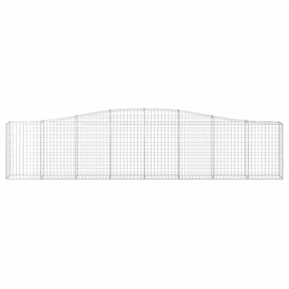 vidaXL Arched Gabion Baskets 5 pcs 400x30x80/100 cm Galvanised Iron