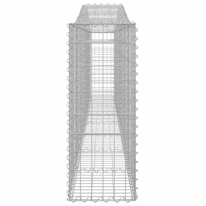 vidaXL Arched Gabion Baskets 6 pcs 400x30x80/100 cm Galvanised Iron