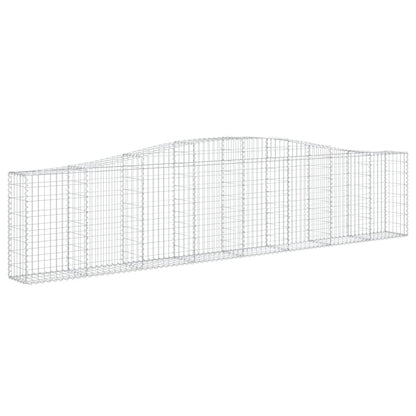 vidaXL Arched Gabion Baskets 9 pcs 400x30x80/100 cm Galvanised Iron