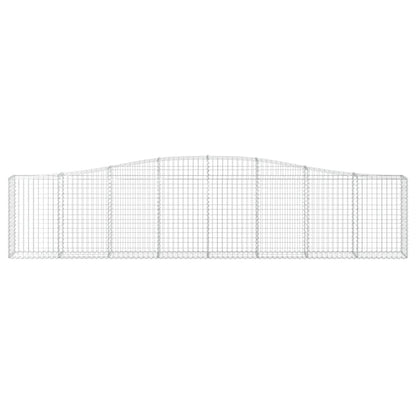vidaXL Arched Gabion Baskets 25 pcs 400x30x80/100 cm Galvanised Iron