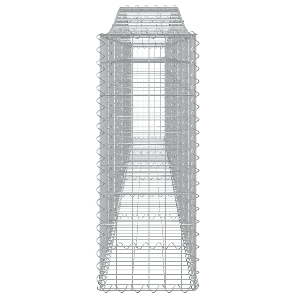 vidaXL Arched Gabion Baskets 25 pcs 400x30x80/100 cm Galvanised Iron