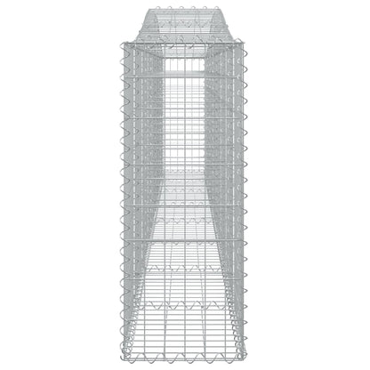 vidaXL Arched Gabion Baskets 25 pcs 400x30x80/100 cm Galvanised Iron