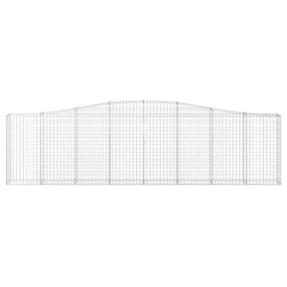 vidaXL Arched Gabion Baskets 9 pcs 400x30x100/120 cm Galvanised Iron