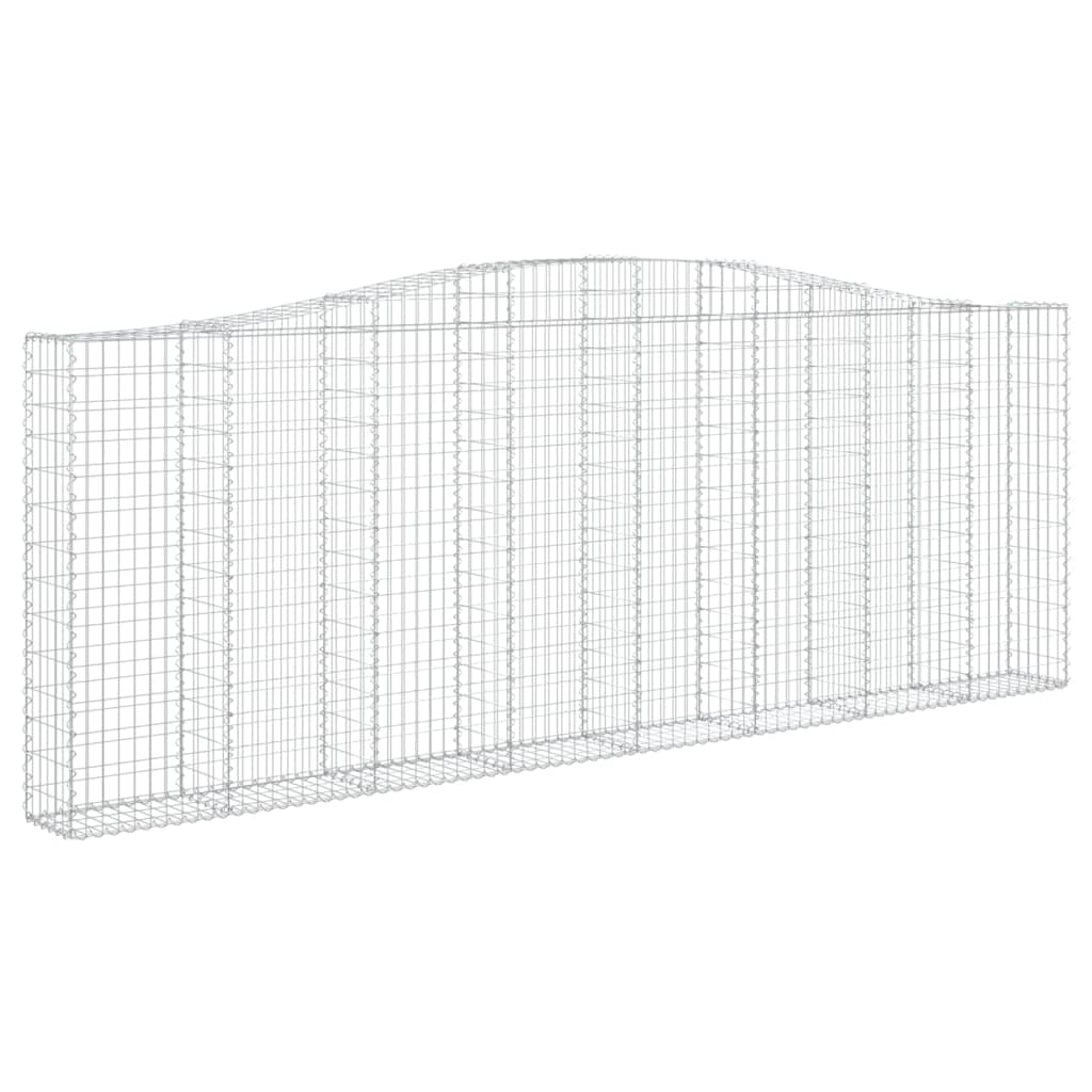 vidaXL Arched Gabion Baskets 3 pcs 400x30x140/160 cm Galvanised Iron