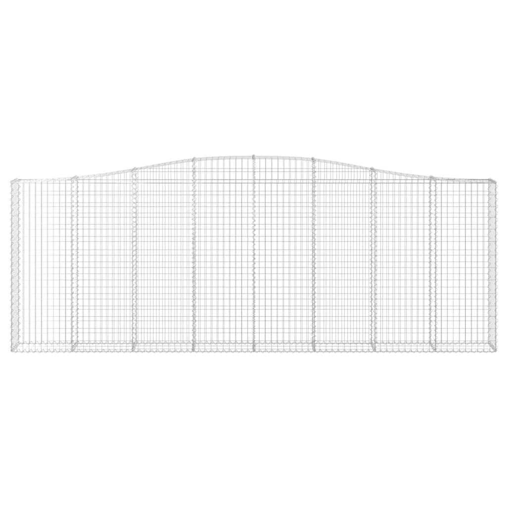 vidaXL Arched Gabion Baskets 3 pcs 400x30x140/160 cm Galvanised Iron