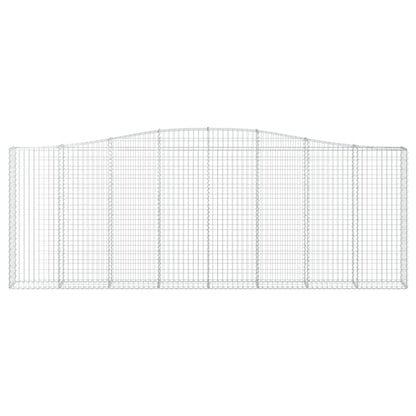 vidaXL Arched Gabion Baskets 3 pcs 400x30x140/160 cm Galvanised Iron