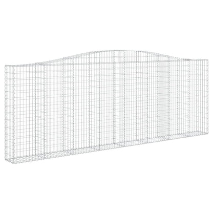 vidaXL Arched Gabion Baskets 5 pcs 400x30x140/160 cm Galvanised Iron