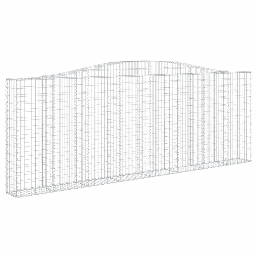 vidaXL Arched Gabion Baskets 10 pcs 400x30x140/160 cm Galvanised Iron